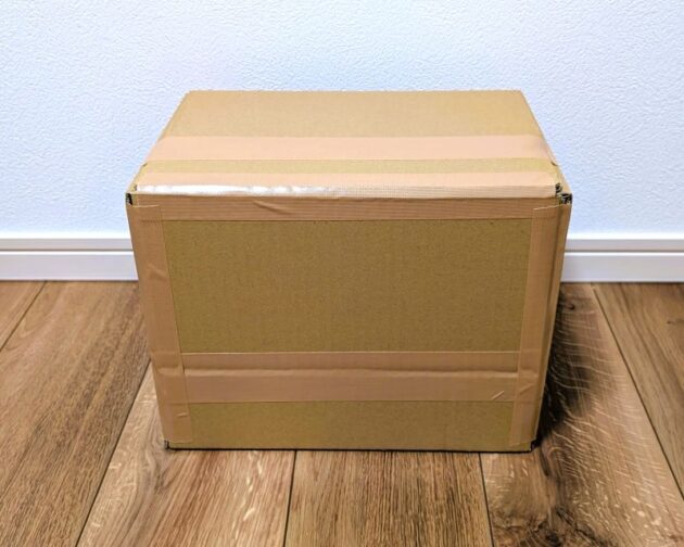 サイズ加工して作ったダンボール箱